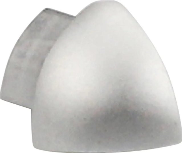 Arcansas Ecke Viertelkreis-Abschlussprofil aus Aluminium eloxiert Silber matt 10 mm (2 Stück) - Bild 1