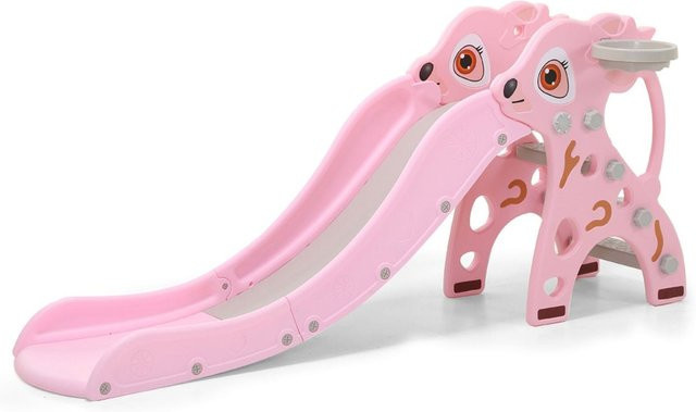 Moni Kinderrutsche Tiana WM19021 in Pink mit Basketballkorb und rutschfesten Stufen, Länge: 160 cm - Bild 1