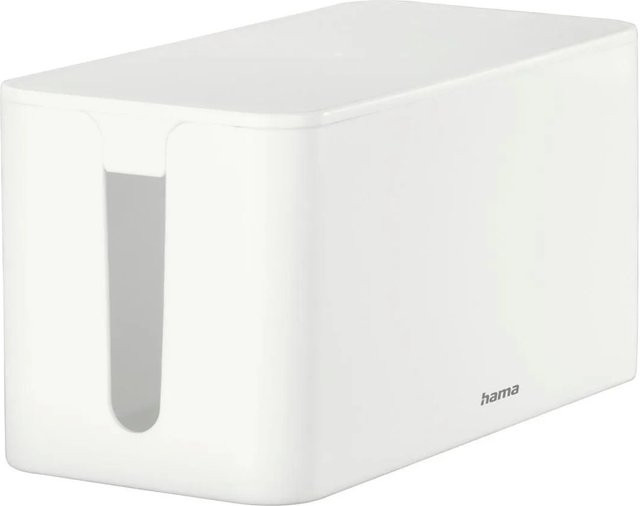 Hama Kabelbox Mini für Steckdosenleiste, Weiß, B/T/H: 23,5 x 11,5 x 12 cm - Bild 1