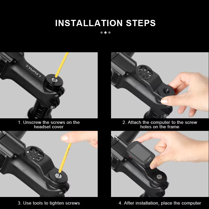 Fahrrad Computer Ständer Blackbird Adapter für Garmin Edge und iGPSPORT in Schwarz - Bild 5