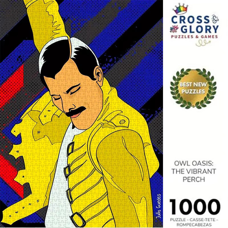 AZNM Freddie für MERCURY Rockmusik Porträt, Papierpuzzle, 1.000 Teile - Bild 3
