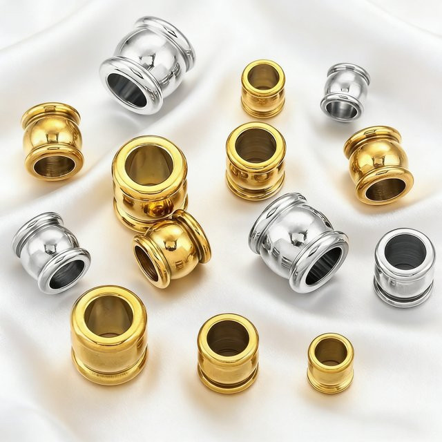 Aiovlo Abstandsperlen Edelstahl, 4–10 mm, Unisex - Bild 1