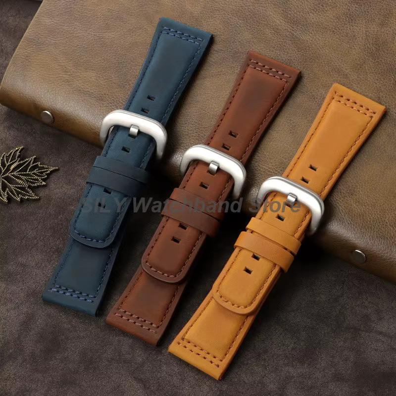 asukaband Uhrenarmband Leder, Vintage, 28 mm, Herren und Damen - Bild 1