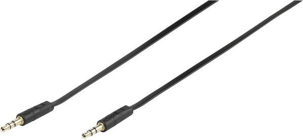 Vivanco Klinkenverbindung Stereo Ultraflach Schwarz 3,5 mm Jack 0,3 m - Bild 1