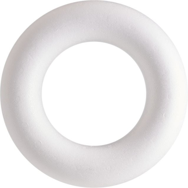Flacher Styroporring von Römer in Weiß, Durchmesser: 25 cm - Bild 1