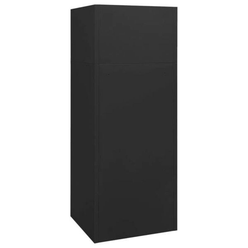 vidaXL Sattelschrank aus Stahl in Anthrazit mit Schloss und Regalböden, B/T/H: 53 x 53 x 140 cm - Bild 3