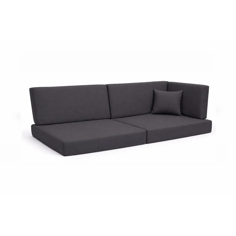 Setgarden Comfort Palettenkissen 6er Set für Outdoor mit Sitzkissen und Rückenkissen in Anthrazit, Sitzkissen B: 120 cm, T: 50 cm, H: 10 cm und Rückenkissen B: 120 cm, T: 40 cm, H: 10 cm - Bild 2