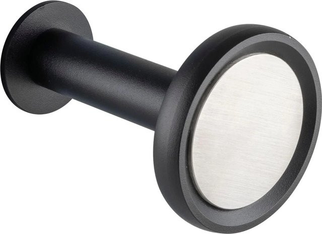 Simausrom Mantelhaken Palos aus Aluminium und Edelstahl gebürstet in Schwarz, Tiefe: 11,6 cm, B/T/H: 21,0 x 8,0 x 11,6 cm - Bild 1