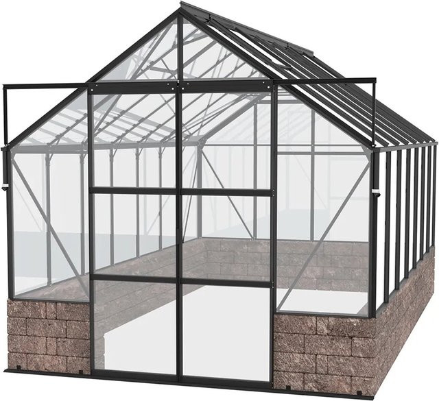 Vitavia Gewächshaus Cassandra 11500 Schwarz B/H/L: 257 x 249 x 448 cm - Bild 3