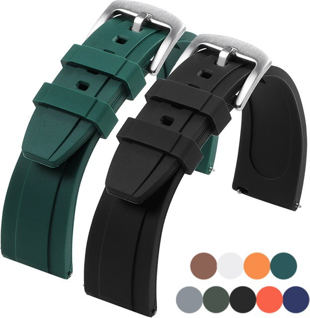 HQstrap Uhrenarmband Silikon, Schwarz, Unisex - Bild 1