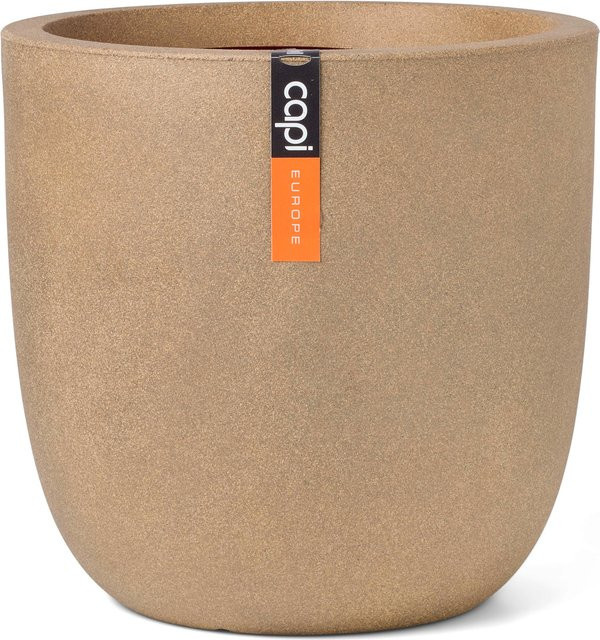 CAPI EUROPE Blumentopf Smooth kugelförmig in Beige, B/T/H: 35 x 34 x 34 cm - Bild 1