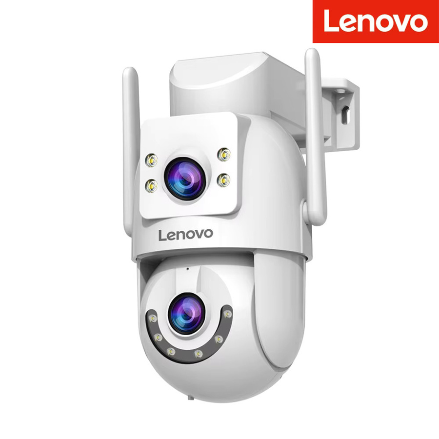 Lenovo 8MP HD Outdoor-Überwachungskamera mit Dual-Objektiv, Dual-Screen, AI-Tracking, PTZ-Farbnachtsicht und Überwachungsschutz in Weiß - Bild 7