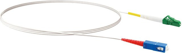 Schwaiger Glasfaserkabel LC/APC-SC/UPC in Weiß, Länge: 3 m - Bild 1
