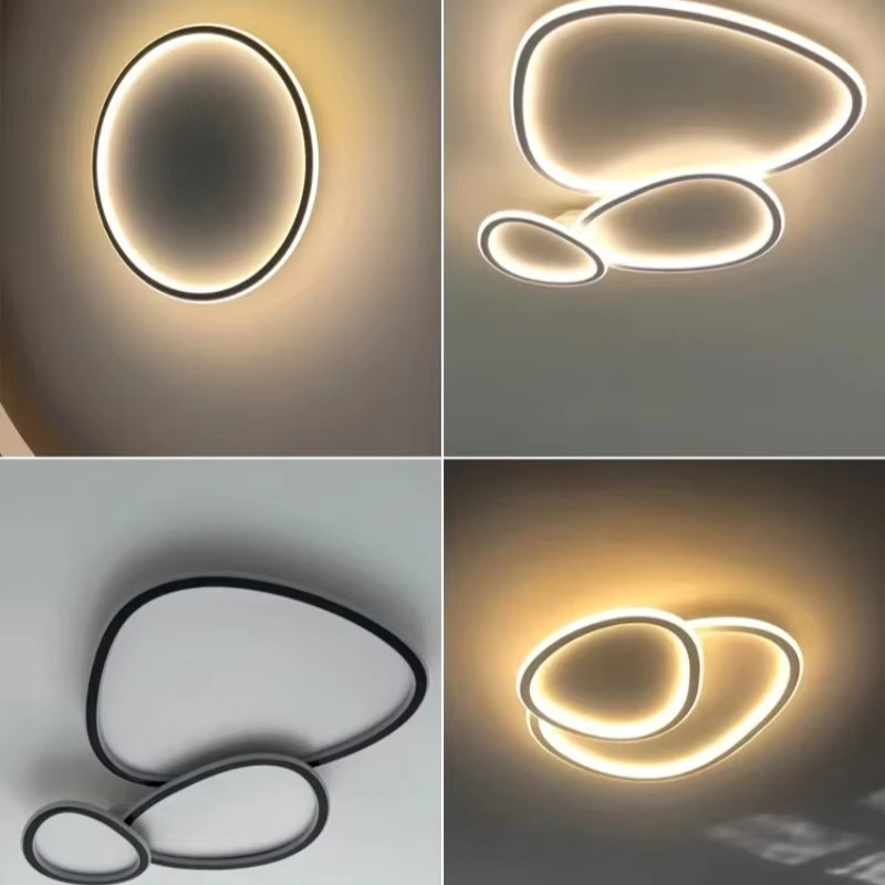 JIANKEXING Nordic Minimalist LED Deckenleuchte aus Metall, dimmbar, Weiß oder Schwarz - Bild 2