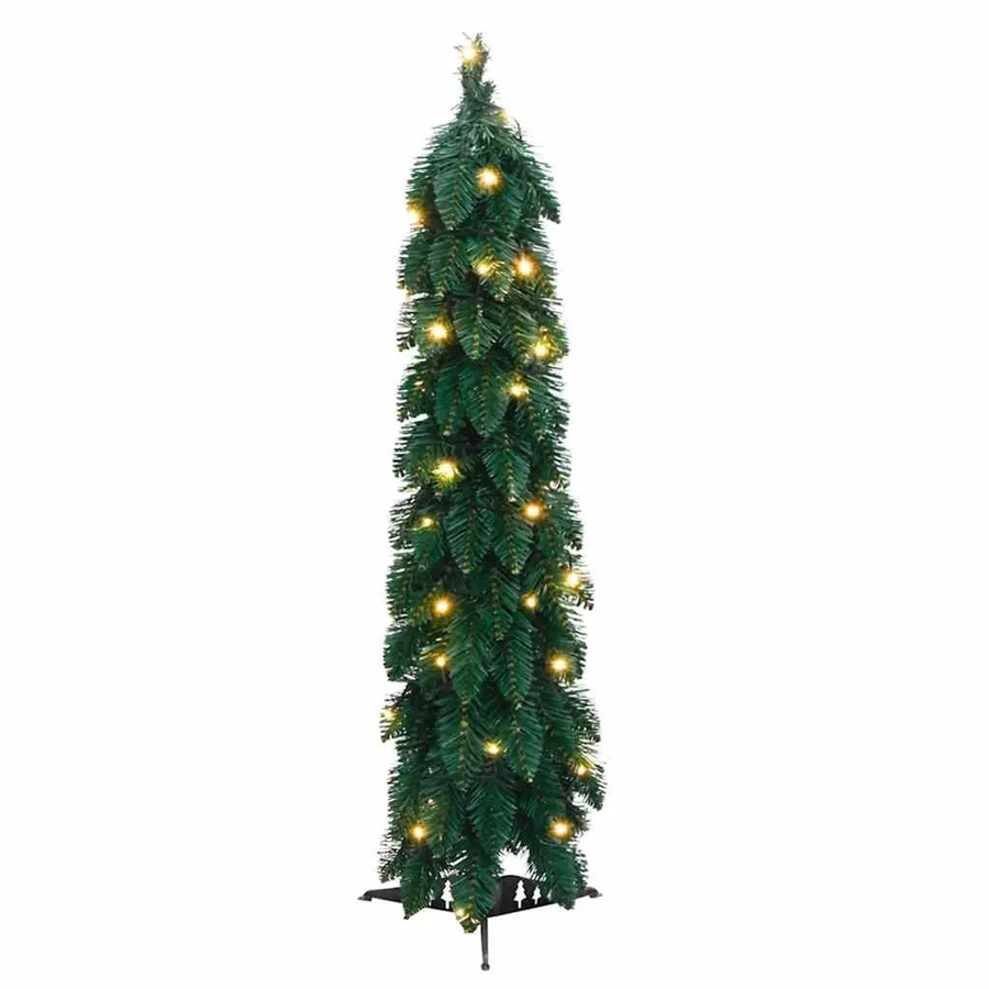 vidaXL Künstlicher Weihnachtsbaum in Grün mit 45 warmweißen LEDs, Höhe: 90 cm - Bild 2