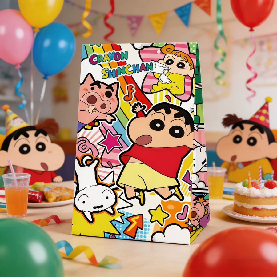 Bandai Crayon Shin-chan Party-Geschenktüten mit Aufklebern in Mehrfarbig für Kindergeburtstage - Bild 4