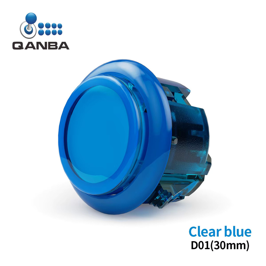 Qanba Gravity KS Mechanische Silent Pushbuttons in Clear Violet D03 für Arcade Sticks (30mm und 24mm) - Bild 2