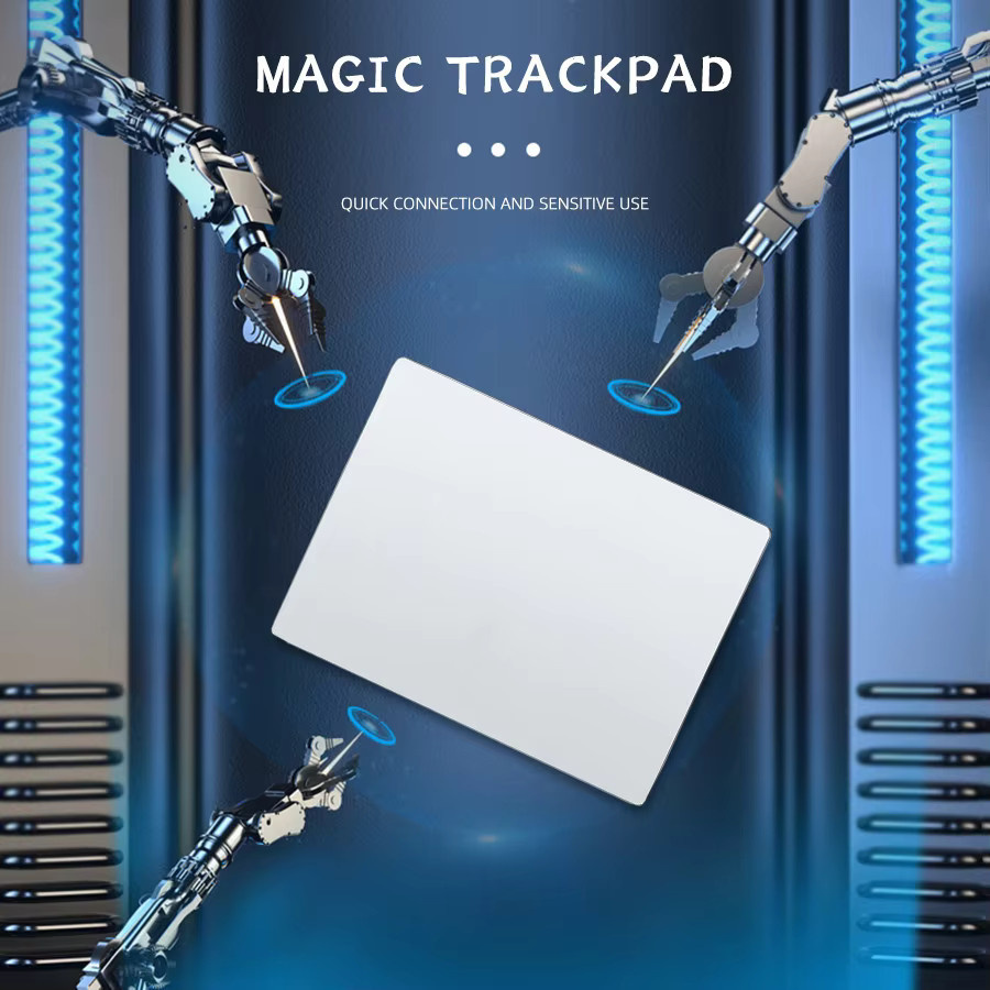 JOMAA Kabelgebundene Multi-Touch-Trackpad-Maus mit Glasoberfläche in Weiß - Bild 3