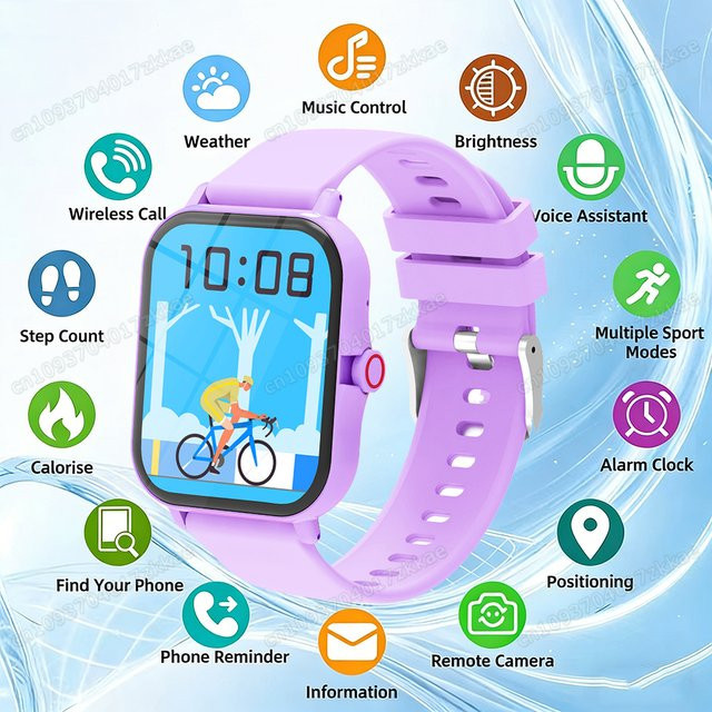 Ola Esporte Smartwatch, Silikon, Purple, Unisex, Wasserdicht - Bild 1
