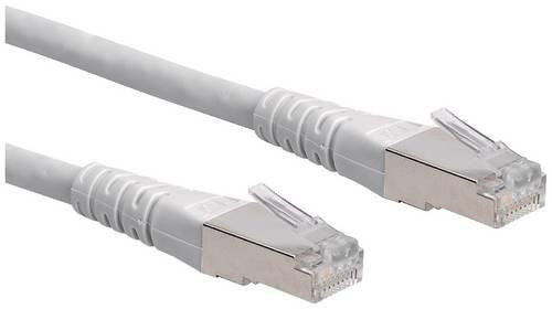 Roline RJ45 Patchkabel CAT 6 S/FTP Ethernet LAN in Grau, Länge: 3,00 m - Bild 1