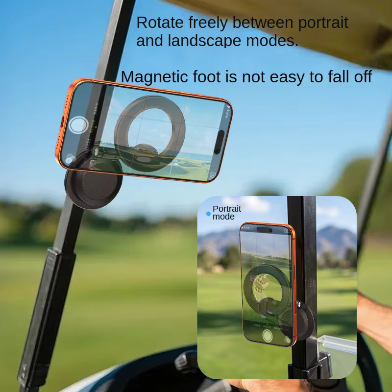 Deepartner Magnetischer Handyhalter aus Zinklegierung in Schwarz, 360 Grad schwenkbar und faltbar mit rutschfestem Silikon - Bild 2