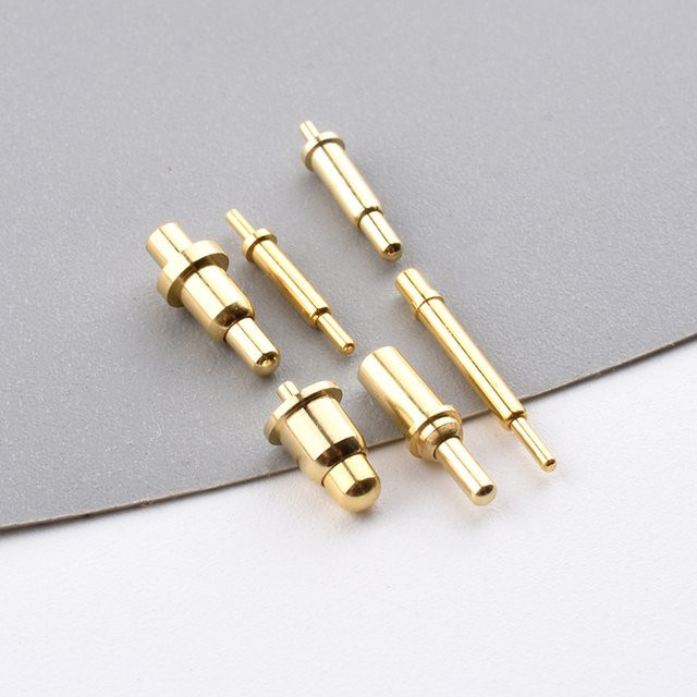10er Set ChengHaoRan Pogo Pin SMD Kontakte in Gold für PCB und Batterie-Tests mit verschiedenen Längen von 2 mm bis 16 mm - Bild 1