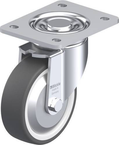 Blickle Lenkrolle LH-POTH 125G-3-FA aus verzinktem Stahl mit Rad-Durchmesser 125 mm und einer Tragfähigkeit von 350 kg - Bild 1