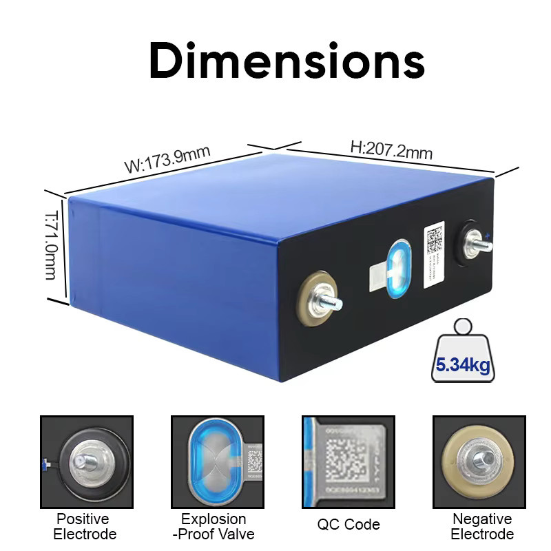 CATL LiFePO4 Lithium-Eisenphosphat Prismatikzelle 280Ah 3,2 V Klasse A in Blau - Bild 3