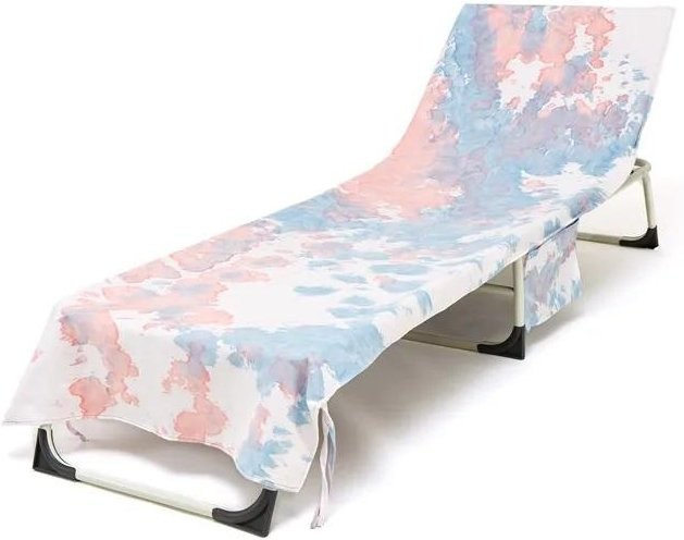 JMG Household Supplies Strandstuhlbezug im Batik-Stil, wasserabsorbierend und schnelltrocknend, Mehrfarbig, B: 75 cm, H: 215 cm - Bild 1