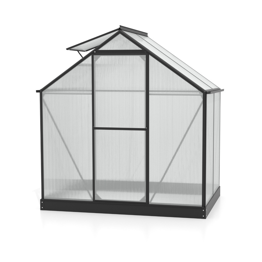 Vitavia Gewächshaus Triton 2500 Schwarz 2,5 m² inkl. Stahlfundament und 6 mm HKP-Verglasung - Bild 2
