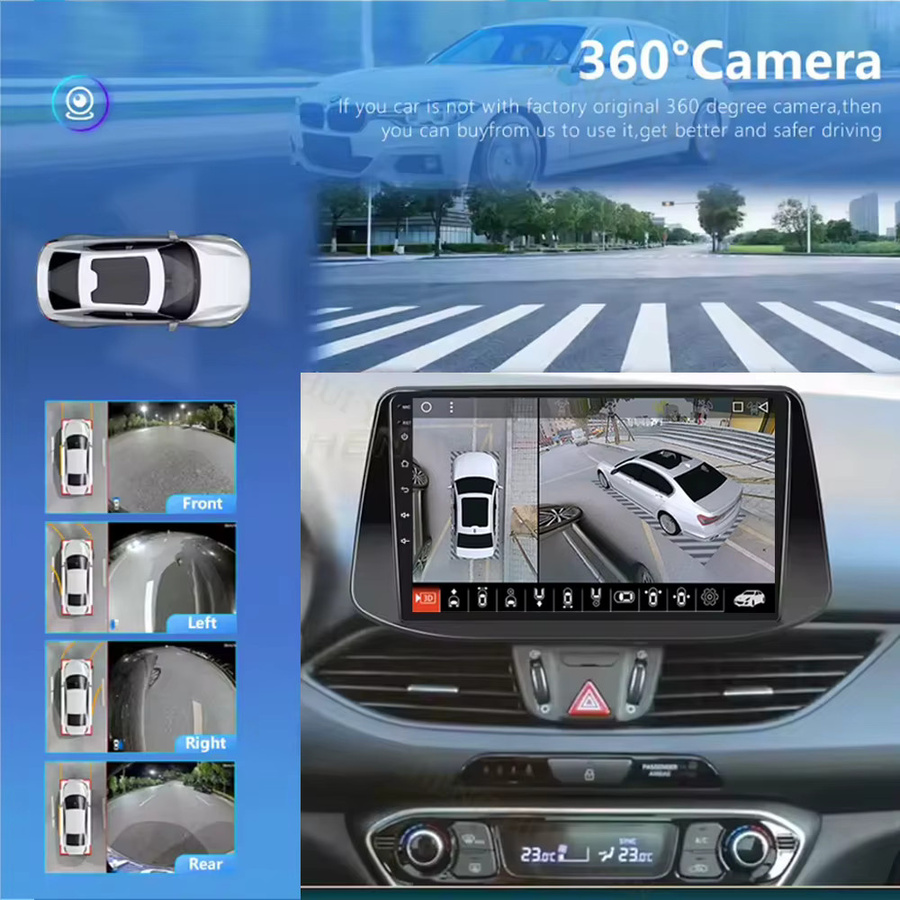 TIEYEZ Android Autoradio Multimedia-Player für Hyundai I30 2017-2021 mit Android Auto, CarPlay, Wi-Fi und Bluetooth in Schwarz - Bild 4
