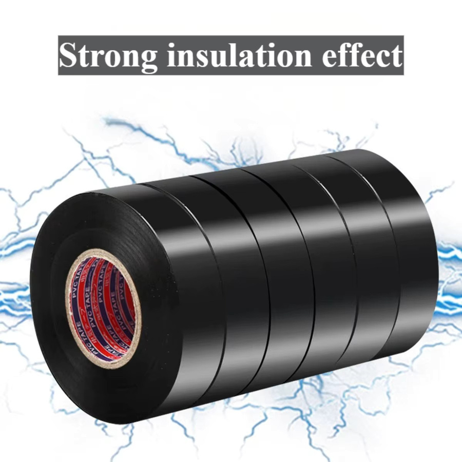Selbstklebendes elektrisches Isolierband aus PVC in Schwarz, hitzebeständig und wasserdicht für den Drahtschutz - Bild 4