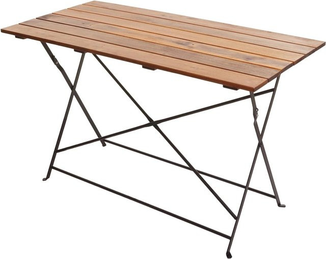 Chefgastro Biergartentisch aus Akazie in Braun, klappbarer Gartentisch für die Gastronomie, H x B x T: 71 x 117 x 68 cm - Bild 1