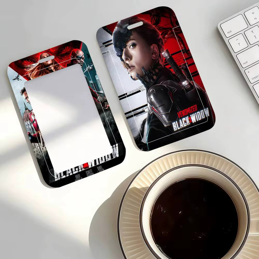 B-Black W-Widow Movie Lanyard-Kartenhalter, Ausweishalter mit Nackenband - Bild 4
