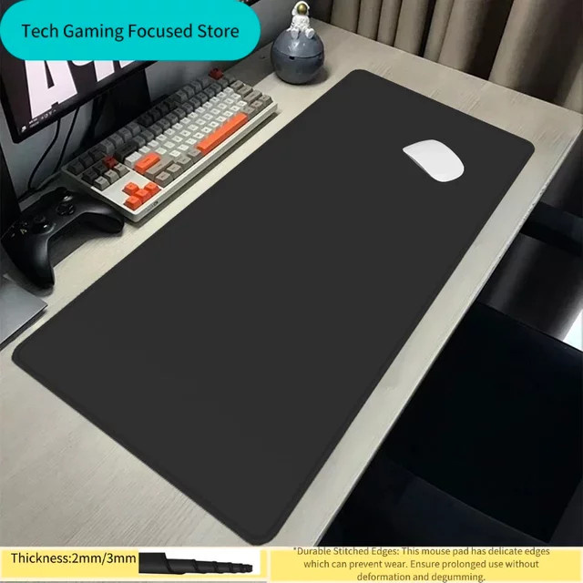 Potdemiel Gaming-Mauspad Schwarz für Computer und Büro - Bild 1