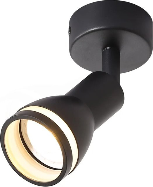 NETTLIFE Deckenstrahler aus Metall in Schwarz, verstellbar und modern mit GU10 LED-Leuchtmitteln - Bild 1