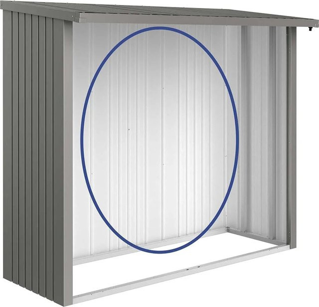 Biohort Rückwand für Kaminholzregal WoodStock 230 in Quarzgrau-Metallic - Bild 1
