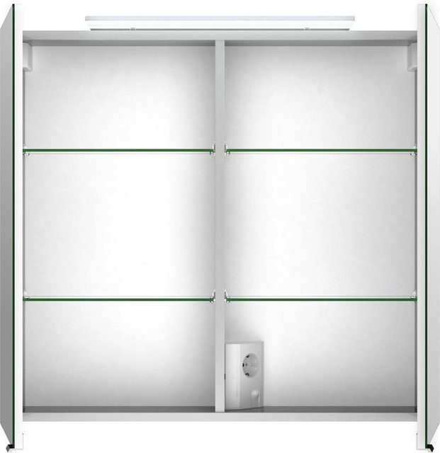 Jokey Spiegelschrank Lightblade Weiß Hochglanz B: 72 cm, H: 68,5 cm - Bild 1