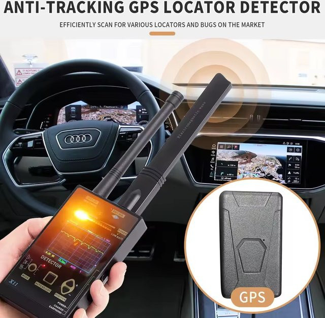 Professioneller Weitfrequenz-Signaldetektor 1 MHz-12 GHz mit automatischer Suche und GPS-Tracker in Schwarz - Bild 1