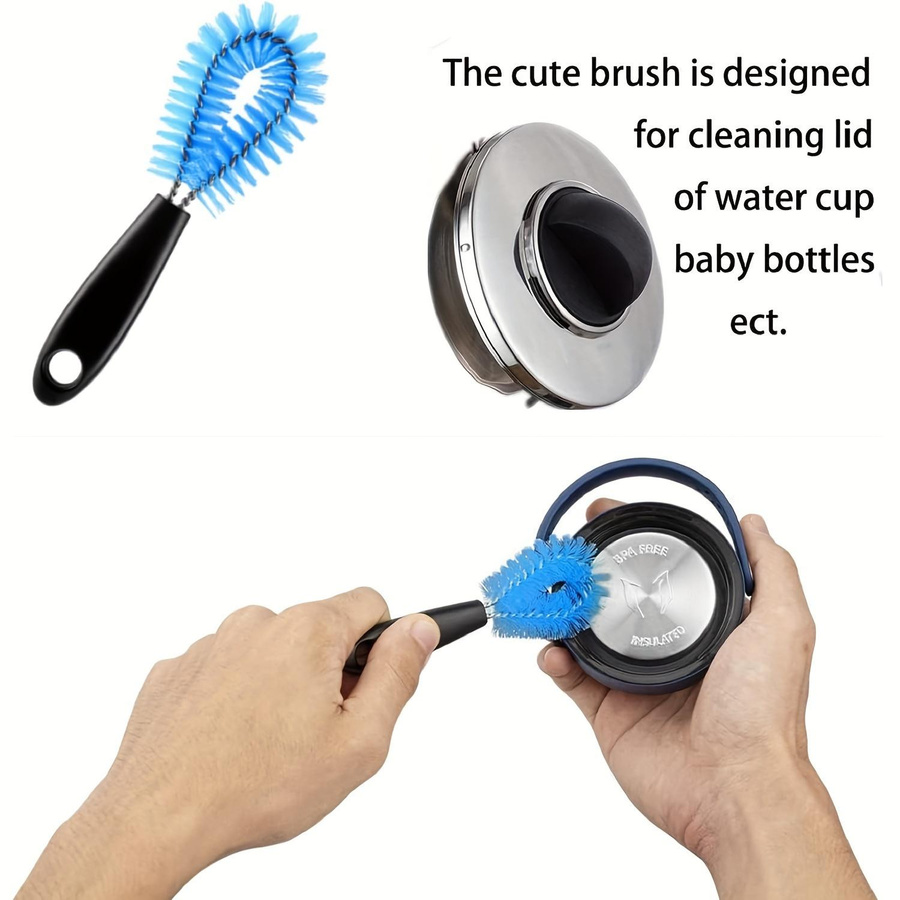 3-in-1 Wasserflaschenbürstenset aus Edelstahl mit langem Griff zur Reinigung von Wasserflaschen und Küchenutensilien - Bild 2