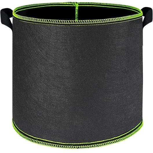 WIKHOSTAR Pflanzbeutel aus Vlies für Gemüse und Blumen, Schwarz, B/H: 25 x 22 cm - Bild 1