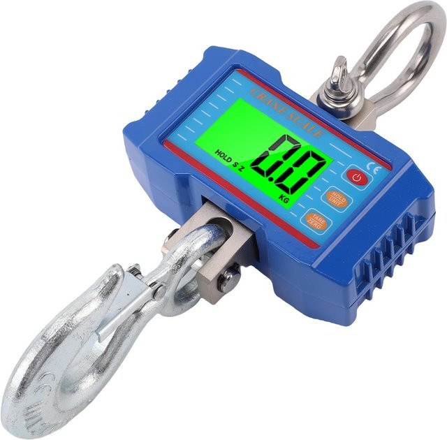 Aimo Digitale Kranwaage 2000 kg 4400 lb in Blau mit LCD-Hintergrundbeleuchtung und Fernbedienung - Bild 1
