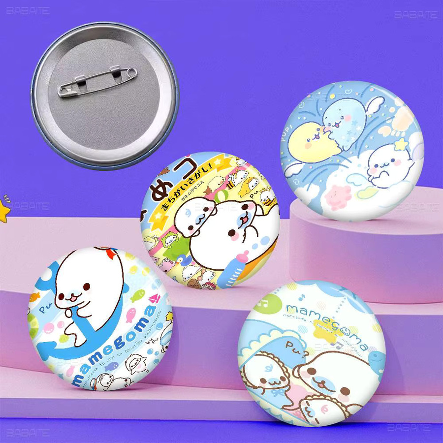 Brosche Mamegoma Cartoon, 58 mm - Bild 3