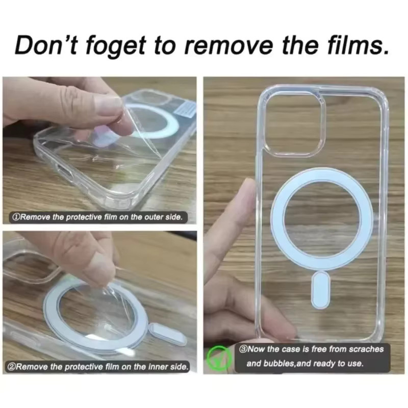 Stoßfeste magnetische MagSafe Schutzhülle für Samsung Galaxy S26 Ultra S25 Ultra S24 S23 S22 S21 Transparent - Bild 5