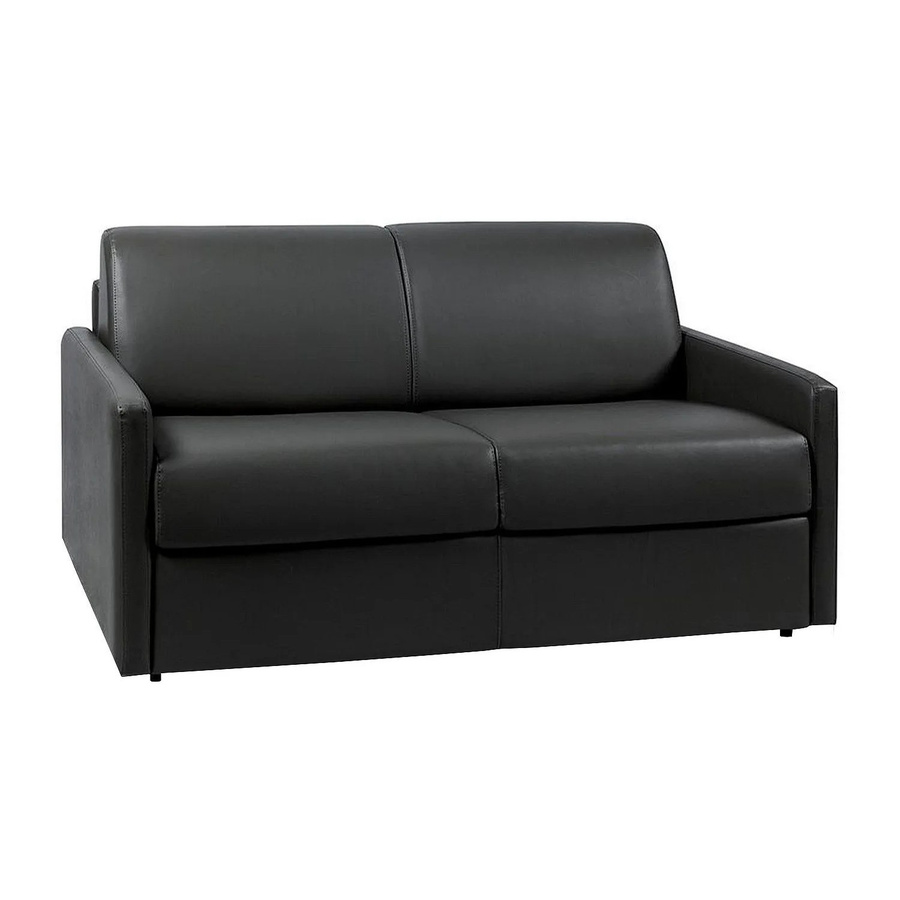 Vente-unique Schlafsofa Calife in Schwarz mit Polsterrahmen und Kunstlederbezug - Bild 2