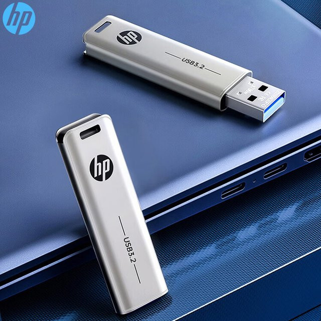 HP USB 3.2 Flash-Laufwerk Externer Speicher Metall-Stick Silber 256 GB - Bild 1