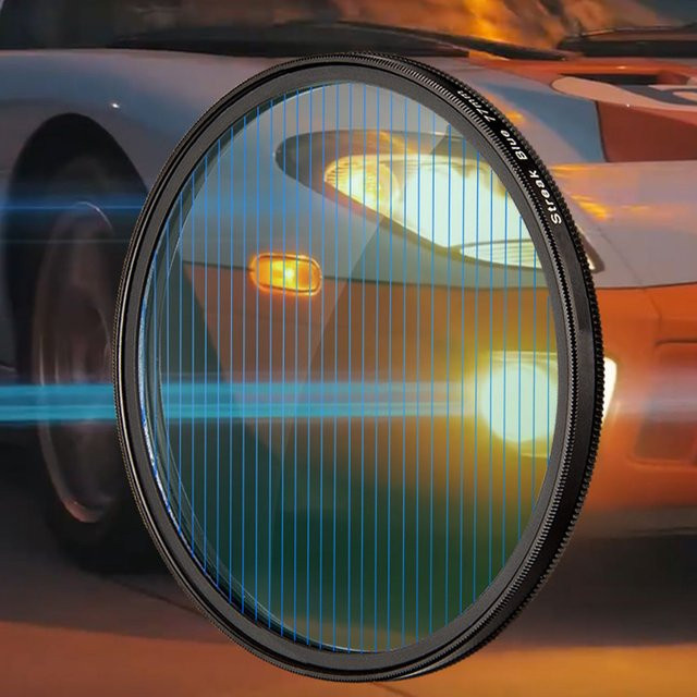 FOTOFLY Universeller Kameraobjektivfilter mit Goldstreifen und weichem Fokus in Gold und Blau - Bild 1