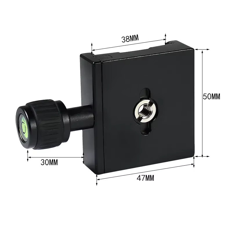 Sorriso QR50S Kamera DSLR Foto-Stativ Schnellwechselplatte und Klemme aus Aluminium in Schwarz mit Arca Swiss Kompatibilität - Bild 2