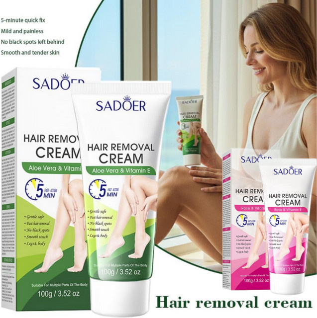 SADOER Rose Aloe Haarentfernungscreme, 100 g, Unisex - Bild 1