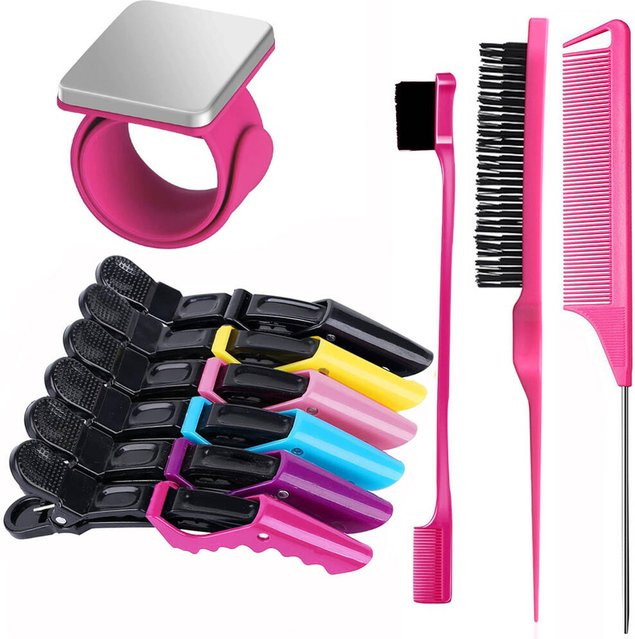 Magnetisches Gel- und Silikon-Armband mit 3 Kämmen und 6 Clips, Schwarz - Bild 1